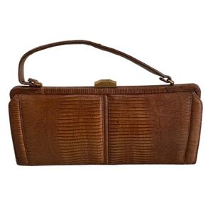 Palizzio New York Vintage lizard embossed genuine leather satchel